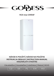 Használati útmutató Goddess RCD0150GW8AF Hűtő és fagyasztó