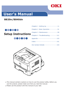 Handleiding OKI B820n Printer