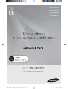 Bruksanvisning Samsung AR09FSFKBWTXEE Smart Klimaanlegg