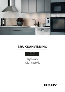 Bruksanvisning Osby KS1752VS Kylskåp