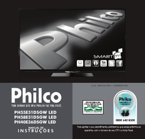 Manual Philco PH40E36DSGW Televisor LED