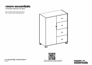 Manual Room Essentials 92380 Dresser