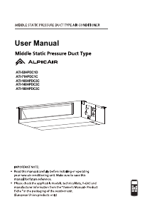 Handleiding AlpicAir AOU-53HRDC1 Airconditioner