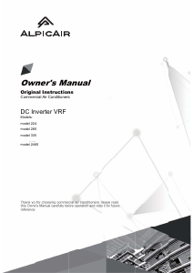 Bedienungsanleitung AlpicAir AOU-280VRDC3C Klimagerät