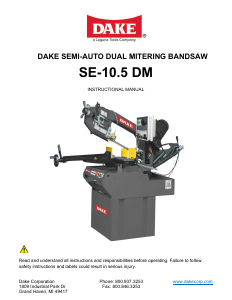 Handleiding Dake SE-10.5 DM Bandzaag