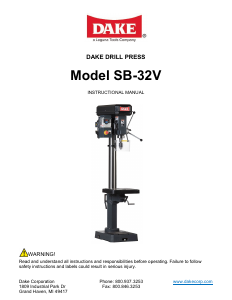 Manual Dake SB-32V Drill Press