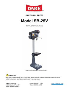 Manual Dake SB-25V Drill Press