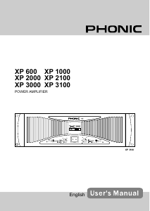 Handleiding Phonic XP 600 Versterker