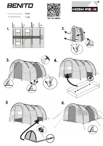 Handleiding High Peak Benito 4 Tent