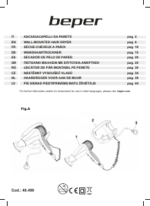 Manual Beper 40.490 Uscător de păr