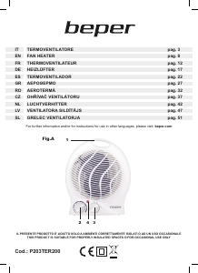 Manual de uso Beper P203TER201 Calefactor