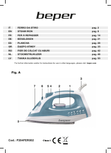 Εγχειρίδιο Beper P204FER002 Σίδερο