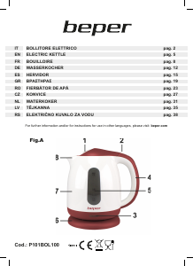 Bedienungsanleitung Beper P101BOL100 Wasserkocher