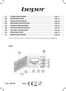 Manuale Beper BF.570 Microonde