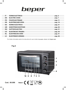 Bedienungsanleitung Beper 90.886 Backofen