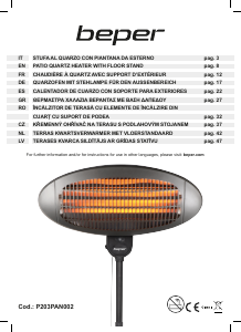 Mode d’emploi Beper P203PAN002 Radiateur de terrasse