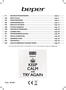 Bedienungsanleitung Beper 40.821 Waage