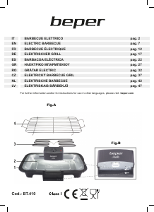 Manual Beper BT.410 Grătar de masă