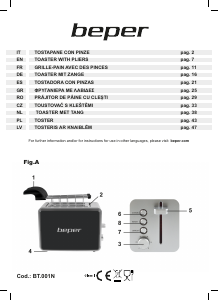 Manual de uso Beper BT.001N Tostador