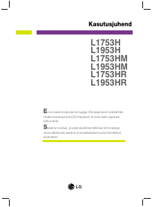 Kasutusjuhend LG L1953HR-BF LCD-kuvar