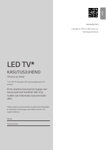 Kasutusjuhend LG 75QNED873QB LED-teler