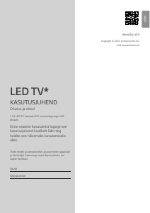 Kasutusjuhend LG 86QNED863QA LED-teler