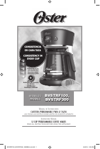 Manual de uso Oster BVSTRF100 Máquina de café