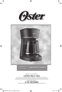 Manual Oster BVSTDCP12B Coffee Machine