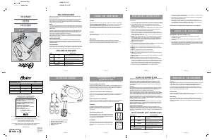 Manual de uso Oster 2499 Batidora de varillas