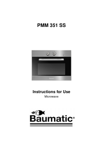 Manual Baumatic PMM351SS Microwave