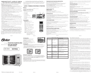 Manual de uso Oster TSSTTVFDDG Horno