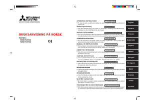 Bruksanvisning Mitsubishi MSZ-FA35VA Klimaanlegg