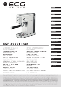 Manual de uso ECG ESP 20501 Iron Máquina de café espresso