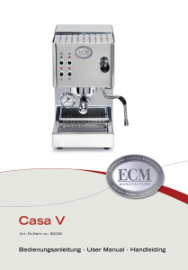 Handleiding ECM Casa V Espresso-apparaat