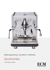 Handleiding ECM Synchronika Espresso-apparaat