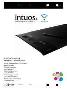 Manual Wacom Intuos4 Wireless Pen Tablet