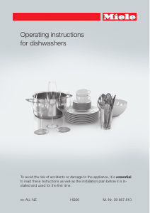Manual Miele G 4700 SCi AUS Dishwasher