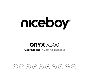 Használati útmutató Niceboy ORYX X300 Mikrofonos fejhallgató