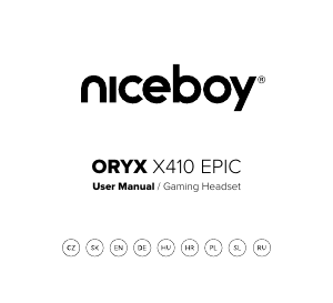 Manual Niceboy ORYX X410 Epic Headset