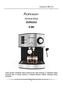 Instrukcja Rohnson R-980 Ekspres do espresso