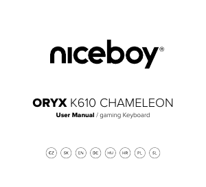 Használati útmutató Niceboy ORYX K610 Chameleon Billentyűzet