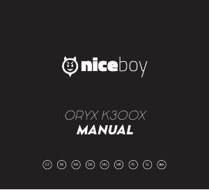 Manual Niceboy ORYX K300X Keyboard