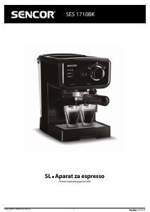 Priročnik Sencor SES 1710BK Espresso kavni aparat