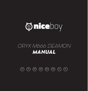 Használati útmutató Niceboy ORYX M666 Daemon Egér