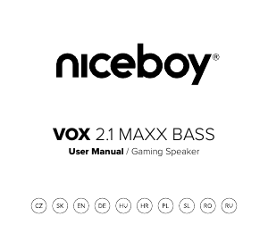 Priročnik Niceboy ORYX VOX 2.1 MAXX BASS Zvočnik