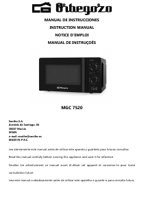 Manual de uso Orbegozo MGC 7520 Microondas