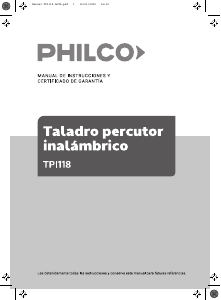 Handleiding Philco TPI118 Schroef-boormachine