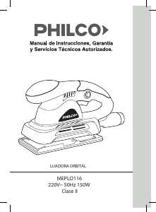 Manual de uso Philco MEPLO116 Lijadora orbital