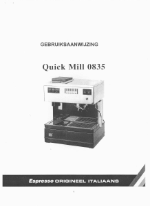 Handleiding Quick Mill 0835 Espresso-apparaat