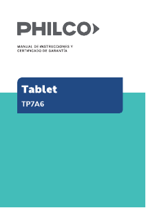 Manual de uso Philco TP7A6 Tablet